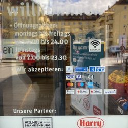 REWE - Front door and open Hours - Rewe on Grellstrasse