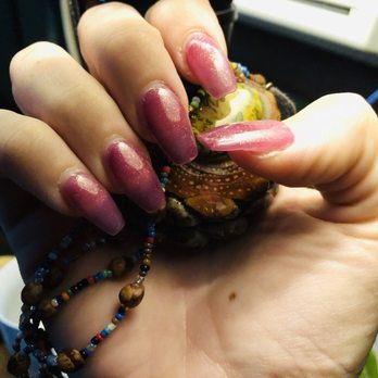 Star Nails - This picture doesn't do these nails justice . The shape is perfect  I will totally be back !!!  It's   Acrylic tips /gel color - Nail Salons Near Me - Middletown, New York