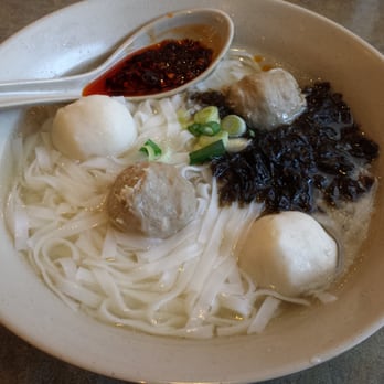HK Garden - Fish and Beef Balls Noodle with Soy Milk Drink ($2.99) - Cafes Near Me - Toronto, Ontario
