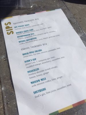 Menu photo 2 Turquoise Bar @ The Andaz Scottsdale, AZ Menu photo 2 Turquoise Bar @ The Andaz Scottsdale, AZ