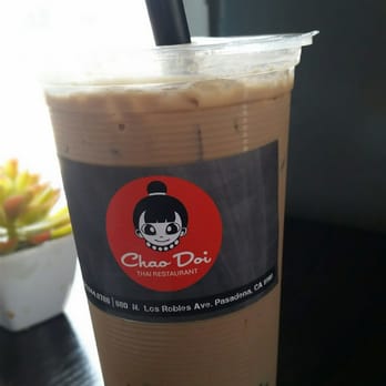 Chao Doi Thai Restaurant - Cappucino Milk Tea with Honey Boba. Tasty but boba was too soft. Lack the chewiness I was craving. - Thai Near Me - Pasadena, California Chao Doi Thai Restaurant - Cappucino Milk Tea with Honey Boba. Tasty but boba was too soft. Lack the chewiness I was craving. - Thai Near Me - Pasadena, California