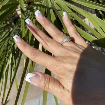 Nails Today - French dip tuxedo nails! - Nail Salons Near Me - Palm Desert, California Nails Today - French dip tuxedo nails! - Nail Salons Near Me - Palm Desert, California