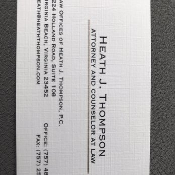 Heath J. Thompson, PC - Contact info - Real Estate Law Near Me - Virginia Beach, Virginia Heath J. Thompson, PC - Contact info - Real Estate Law Near Me - Virginia Beach, Virginia