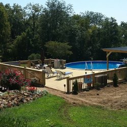 Double D Hot Tub Repair - 40x40 deck surrounding a 30 foot Doughboy pool