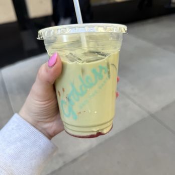 Goddess and the Baker, 44 E Grand - "Matcha" latte. It's even more grey in person - Bakeries Near Me - Chicago, Illinois