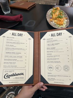 Menu photo 2 Casablanca Dallas, TX