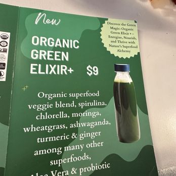 Good And Healthy - Organic Green elixir - Juice Bars & Smoothies Near Me - Camarillo, California