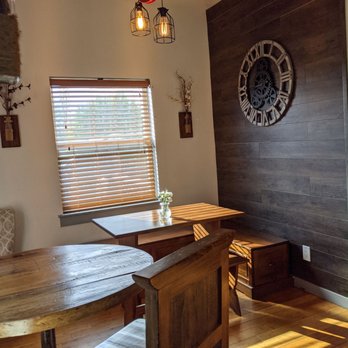 Ameriasia Bistro - a dinning room with a wooden table and chairs - Asian Fusion Near Me - Victor, Idaho Ameriasia Bistro - a dinning room with a wooden table and chairs - Asian Fusion Near Me - Victor, Idaho