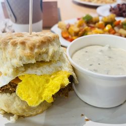 Maple Street Biscuit - Quarry Village - Five & Dime biscuit with sausage gravy