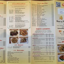 House Of Hunan - Menu