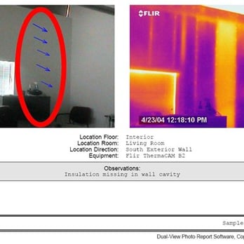 C. H. I. Home Inspections - Example of Missing Insulation - can be detected by Thermal Camera - Home Inspectors Near Me - Calgary, Alberta C. H. I. Home Inspections - Example of Missing Insulation - can be detected by Thermal Camera - Home Inspectors Near Me - Calgary, Alberta