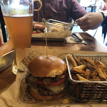 Burger Village - Beef burger w/ what a mess - Burgers Near Me - San Luis Obispo, California Burger Village - Beef burger w/ what a mess - Burgers Near Me - San Luis Obispo, California