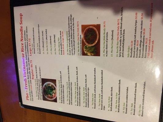 Menu photo 5 Pho T-Q Restaurant Kent, WA