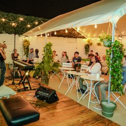 Kavahana - The Santa Monica Songwriter's Open Mic every Tuesday in the Kavahana Santa Monica patio