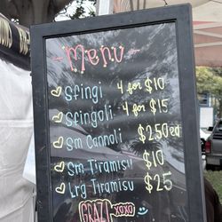 Sfingoli - Menu