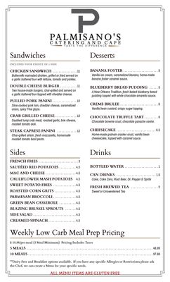 Menu photo 2 Palmisano's Catering and Cafe Covington, LA