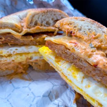 Einstein Bros. Bagels - Chorizo Sunrise, no avo on plain bagel - Bagels Near Me - Reno, Nevada Einstein Bros. Bagels - Chorizo Sunrise, no avo on plain bagel - Bagels Near Me - Reno, Nevada