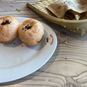 Bun World - Corn Cheese Pan Fried Buns and Chinese Hamburger 1Pc 1Pc - Chinese Near Me - Anaheim, California