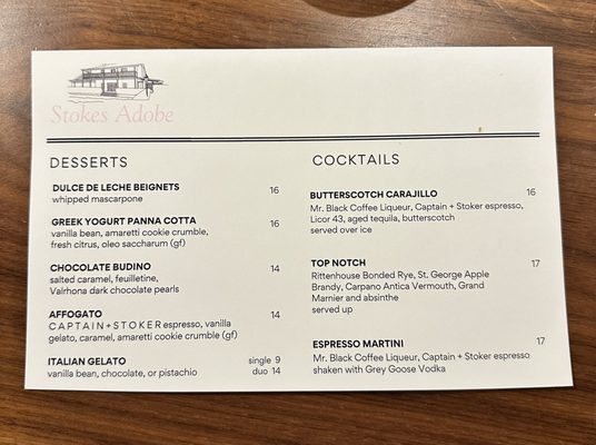 Menu photo 7 Stokes Adobe Monterey, CA