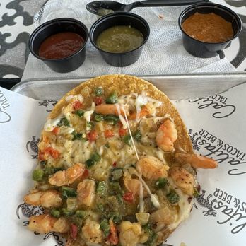 Califas Tacos & Beer - Grilled shrimp taco. Very good - Tacos Near Me - Shenandoah, Texas Califas Tacos & Beer - Grilled shrimp taco. Very good - Tacos Near Me - Shenandoah, Texas