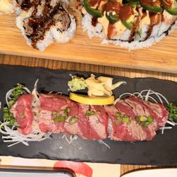 Niwa Japanese Restaurant - My husband Enjoyed this beef sashimi!