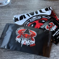 The Monster Crab - Gloves, wipes and bib.