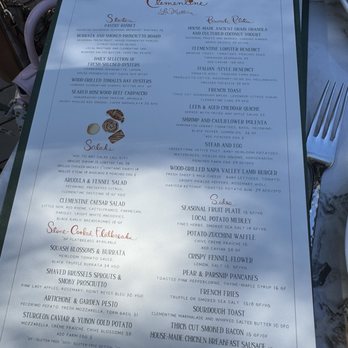 Clementine - Menu - Mediterranean Near Me - Yountville, California