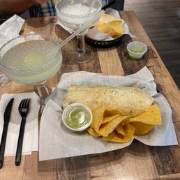 Enormous burritos!! With the best Margaritas!!!!