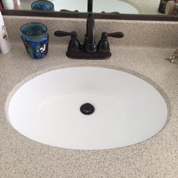 It used to be the ugly faux marble!