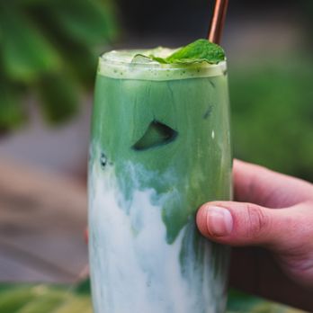 Ocean Beach Cafe - Matcha chai latte from MUD\WTR with mushrooms - Cafes Near Me - San Francisco, California