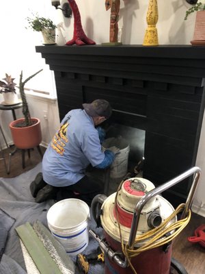 Fireplace Cleaning...it's a dirty job but Danny & Co. love it! - Danny Kellogg has been servicing chimneys for almost 2 decades. He loves his job and enjoys meeting different people and going to new places. Danny is the epitome of the storybook chimney sweep, he loves getting his hands dirty and prides himself on the highest quality repairs for affordable prices.