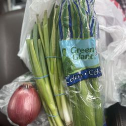 Sunfest Market - Fresh produce... Celery, Green Onion and a red onion was $5.44.