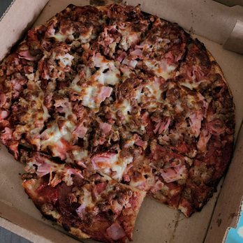 The Hornet's Nest - The 5 meat with "pineapple" pizza my husband ordered (he can barely chew the crust it is so crunchy burnt) - Pizza Near Me - Pataskala, Ohio The Hornet's Nest - The 5 meat with "pineapple" pizza my husband ordered (he can barely chew the crust it is so crunchy burnt) - Pizza Near Me - Pataskala, Ohio