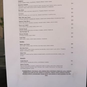 Bare Bones Eatery - Dinner Menu 9/30/26 (Changes often with what is available at the local Farmers Market) - American Near Me - Pismo Beach, California Bare Bones Eatery - Dinner Menu 9/30/26 (Changes often with what is available at the local Farmers Market) - American Near Me - Pismo Beach, California