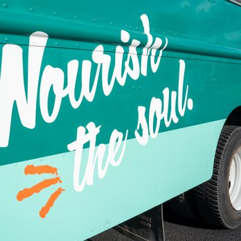 Julitas - the side of a bus with the words nourish the soul painted on it - Food Trucks Near Me Julitas - the side of a bus with the words nourish the soul painted on it - Food Trucks Near Me