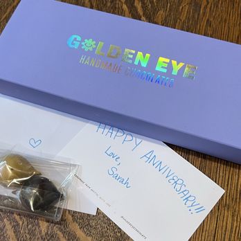 Golden Eye Chocolates - Packaging, cute note, and bonus chocolates! - Chocolatiers & Shops Near Me - Austin, Texas Golden Eye Chocolates - Packaging, cute note, and bonus chocolates! - Chocolatiers & Shops Near Me - Austin, Texas