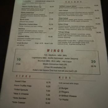 Duke's Tavern - Menue - Coffee & Tea Near Me - Amherst, New York