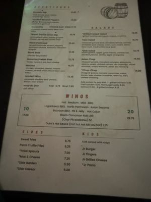 Menu photo 1 Duke's Tavern Amherst, NY