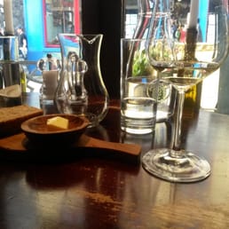 Delicious wine and a window seat at Martine's. Delicious wine and a window seat at Martine's.