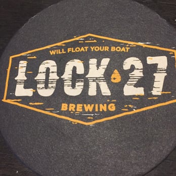 Lock 27 Brewing Restaurant - Lock 27 logo on coaster - Breweries Near Me - Centerville, Ohio Lock 27 Brewing Restaurant - Lock 27 logo on coaster - Breweries Near Me - Centerville, Ohio