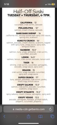 Menu photo 1 CO Sushi Myrtle Beach, SC