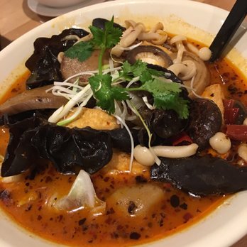Duck Wong - Love or hate kind of thing. Spicy Mali noodles; smells like B.O. but tastes... - Cantonese Near Me - Brooklyn, New York