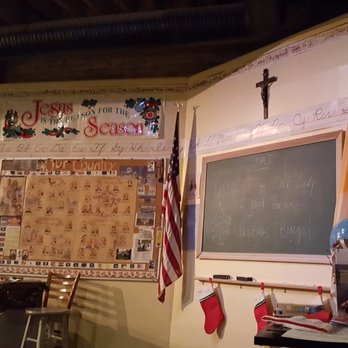Royal George Theatre - Christmas Bingo at Royal George Theater, an "old fashioned" classroom, reminiscent of the 1960's - Performing Arts Near Me - Chicago, Illinois Royal George Theatre - Christmas Bingo at Royal George Theater, an "old fashioned" classroom, reminiscent of the 1960's - Performing Arts Near Me - Chicago, Illinois