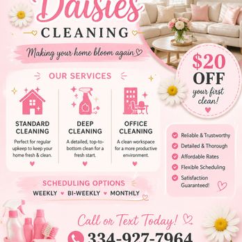 Dust & Daisies Cleaning - Cleaning ad - Home Cleaning Near Me Dust & Daisies Cleaning - Cleaning ad - Home Cleaning Near Me