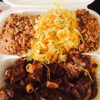 Jamdown Kitchen - Ox tails with rice and cabbage - Caribbean Near Me - Kansas City, Missouri