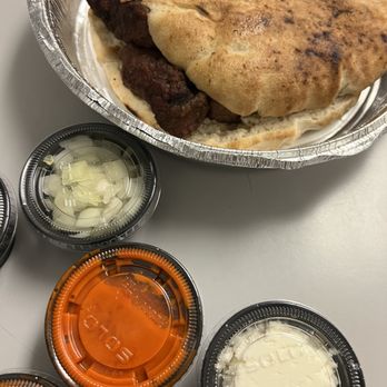 Balkan Kitchen - Beef Kebob(Cevapi) and sauces - Desserts Near Me - Cliffside Park, New Jersey