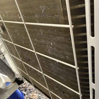Split and Shine - An outdoor condenser prior to being cleaned. - Heating & Air Conditioning/HVAC Near Me Split and Shine - An outdoor condenser prior to being cleaned. - Heating & Air Conditioning/HVAC Near Me