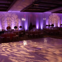 LUXE Event Rentals - Purple uplights with 3 monograms