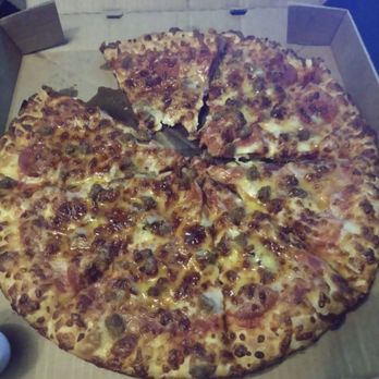 MrJims.Pizza - Pizza supposed to be extra extra cheese but no it is burnt and tuff and pepperoni and sausage - Pizza Near Me - Lancaster, Texas