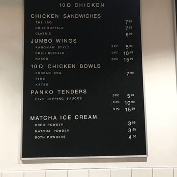 10Q Chicken - Menu October 2018 - Chicken Shop Near Me - Evanston, Illinois 10Q Chicken - Menu October 2018 - Chicken Shop Near Me - Evanston, Illinois